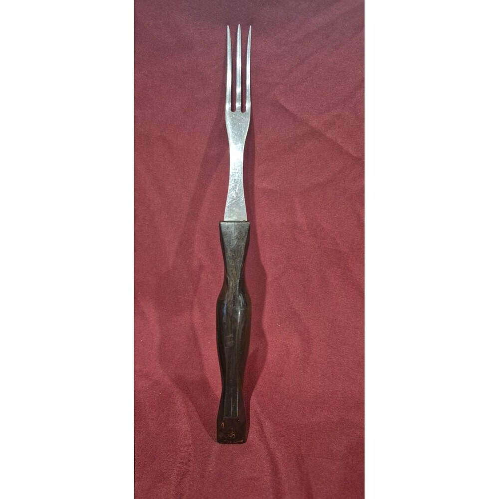 Cutco 1726 KC Turning Carving 3-Prong Fork Brown Handle EUC